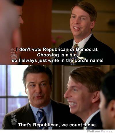 PPC budget 30 Rock don't vote Republicans count those