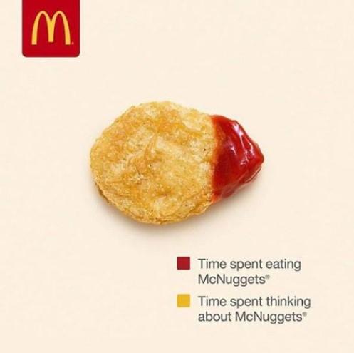 McDonald's ad with chicken mcnugget