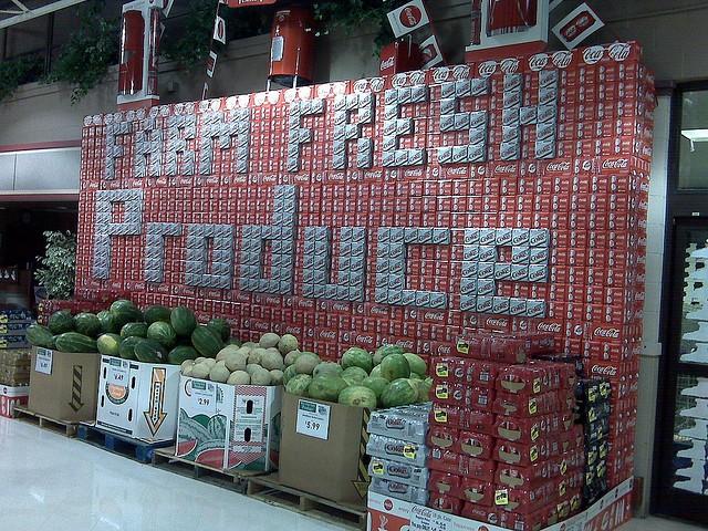 Product marketing supermarket displays