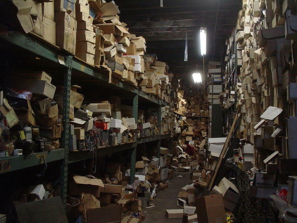 Productivity for content marketers disorganized warehouse