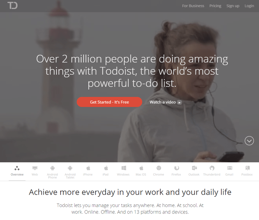 Productivity for content marketers Todoist
