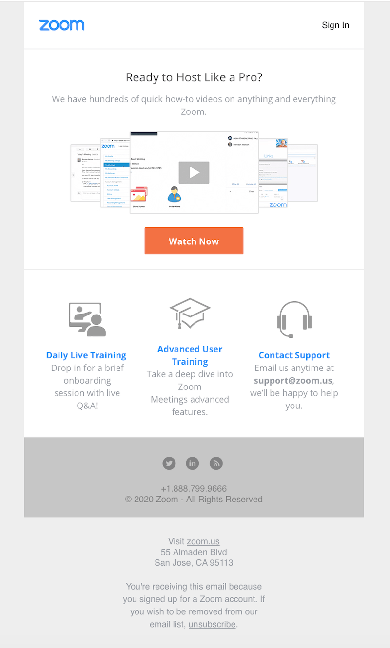 promotional email example zoom educational