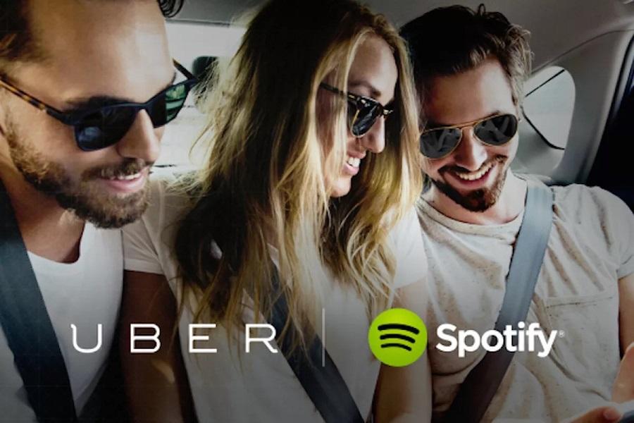 ad for Uber and Spotify partnership