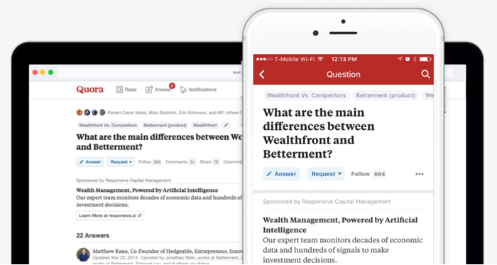 quora ads mobile vs desktop