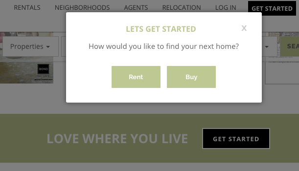 real estate landing page survey
