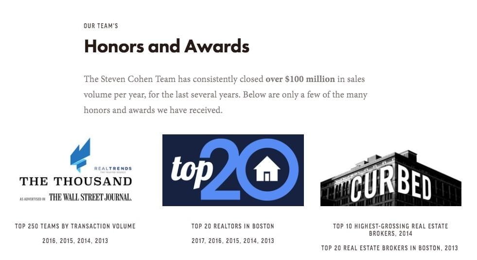 trust symbols for real estate landing pages
