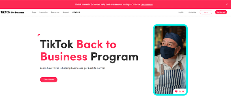 reasons to advertise on tik tok back to business program