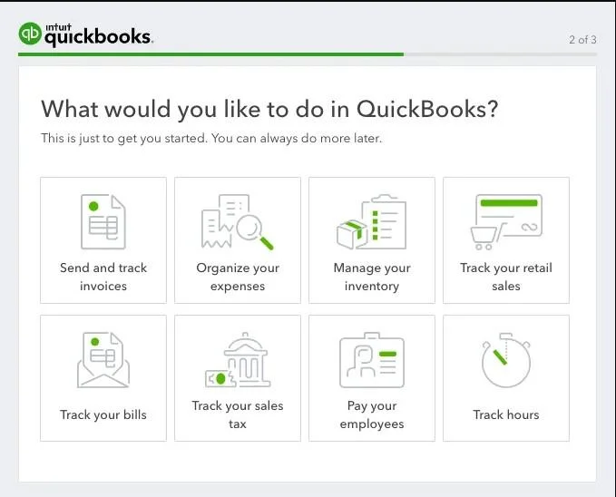 Quickbooks onboarding experience