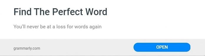 remarketing ads Grammarly example