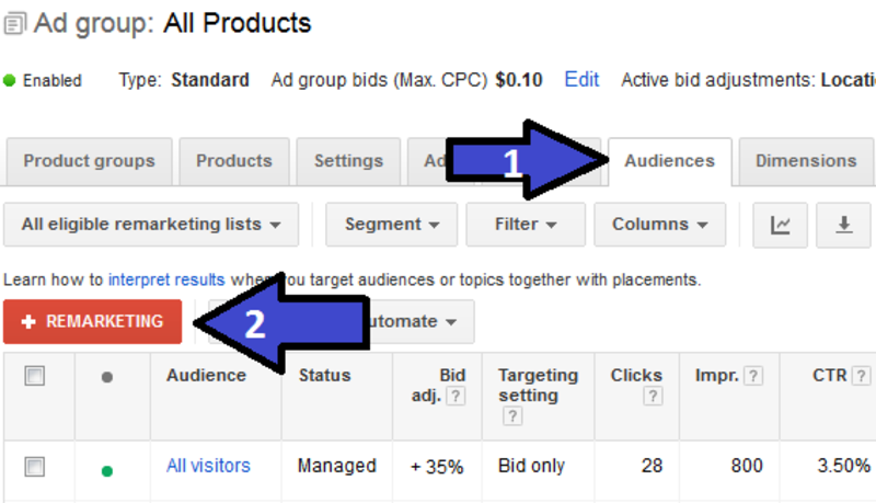 how to remarketing shopping lists