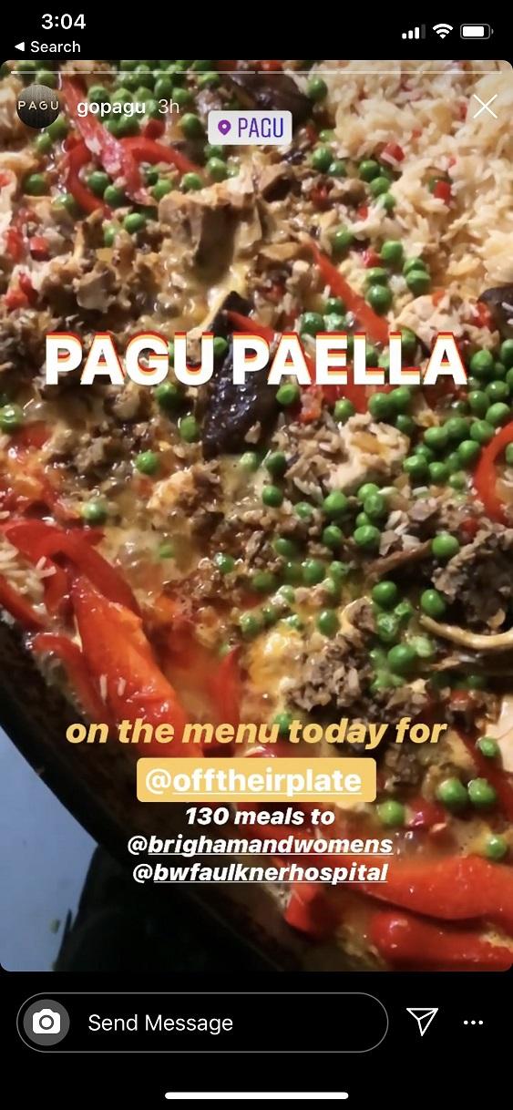 donated meals from Pagu