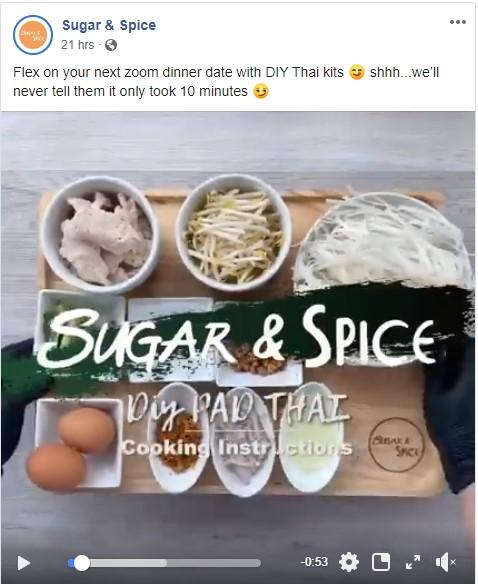 meal kit on Facebook from Sugar & Spice