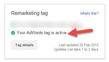 adwords tag active