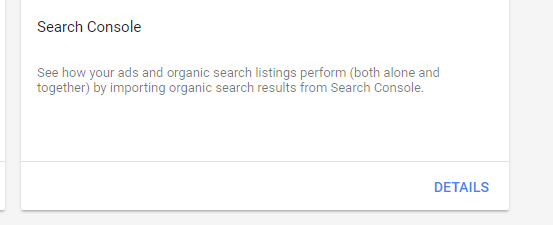 search console and adwords