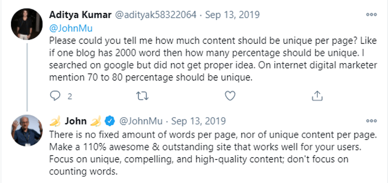 seo trends for 2021 unique content