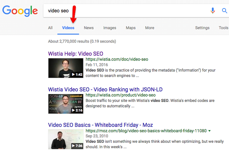 seo trends for 2021 video marketing