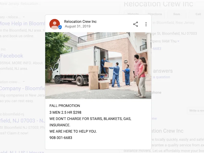 september marketing ideas google my business post