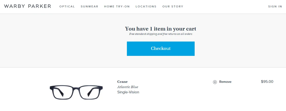 Shopping cart abandonment checkout page CTA