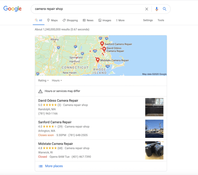 small business seo services local results