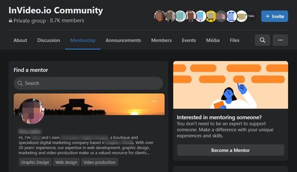 social media engagement with Facebook group example