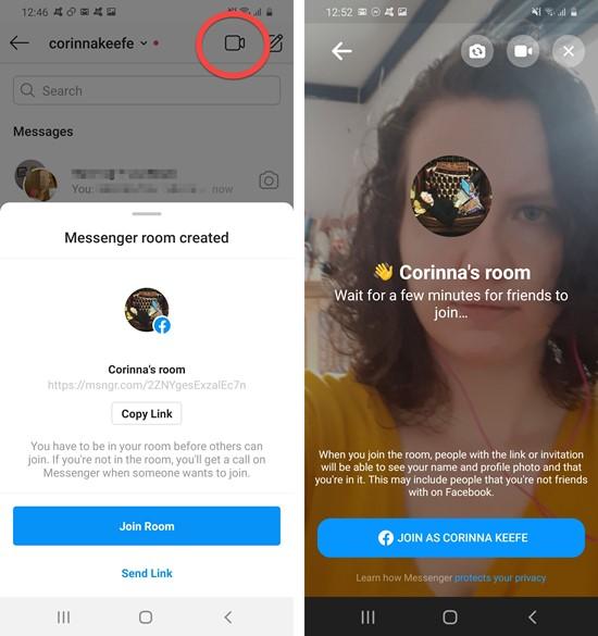 Facebook room example