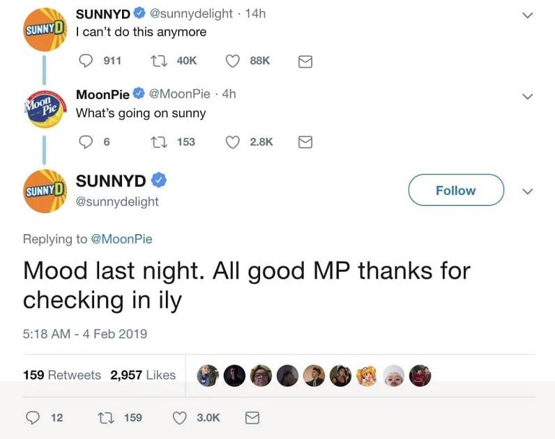 Sunny D tweets