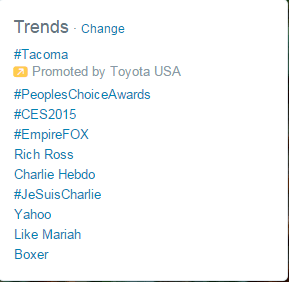 social media marketing plans twitter screenshot of the hashtags trending