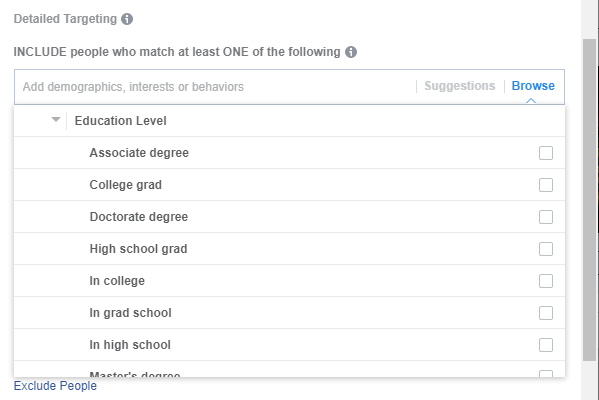 social-media-marketing-tips-facebook-education-level-targeting