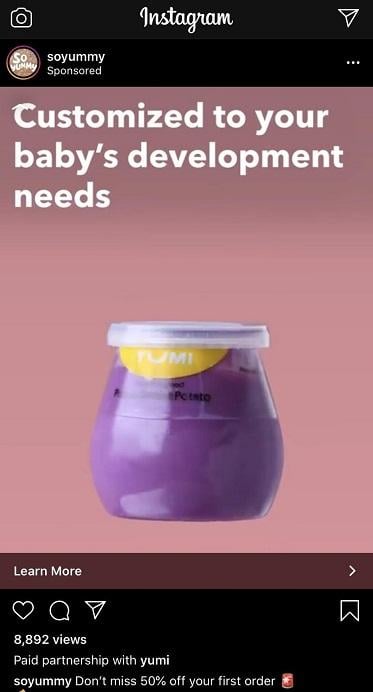 social media video marketing example from Instagram