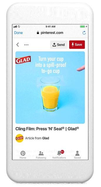 social media video marketing example from Pinterest