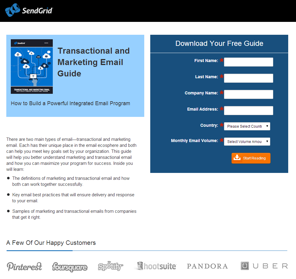 social network landing page twitter