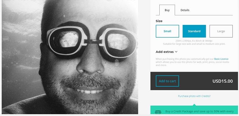 stock photo of man in goggles