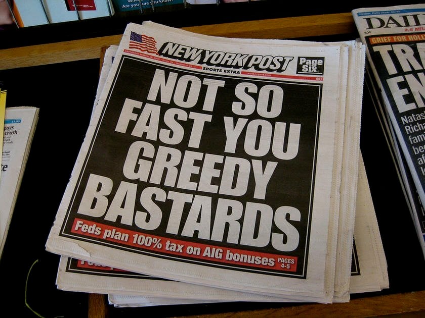 Storytelling in content marketing newspaper headline