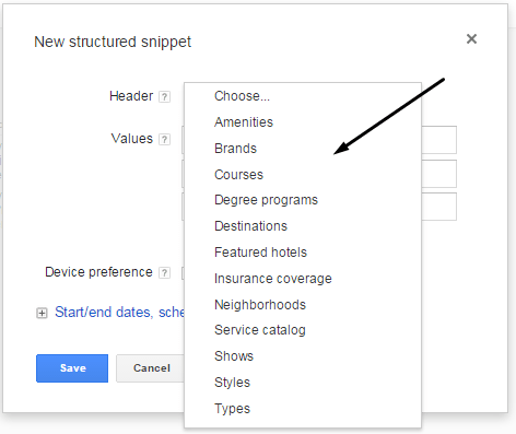 what are structured snippets