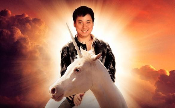 Larry Kim on a unicorn