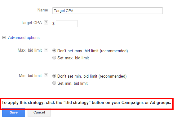 Flexible Bid Strategies Target CPA