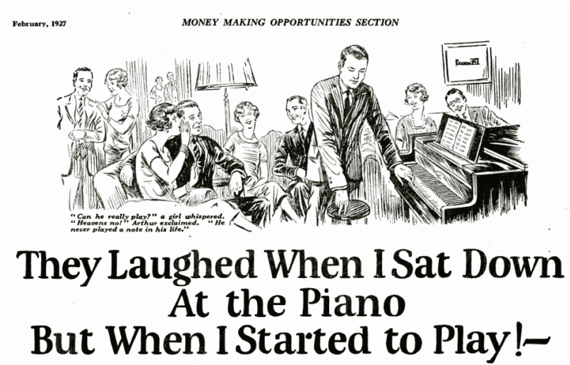 they laughed piano vintage ad