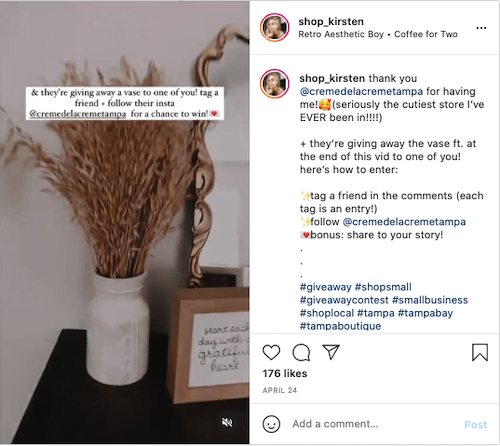 tips for using instagram reels for business—reels example tagging other accounts