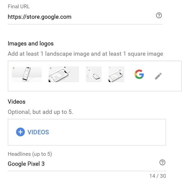 new video settings in Google Ads