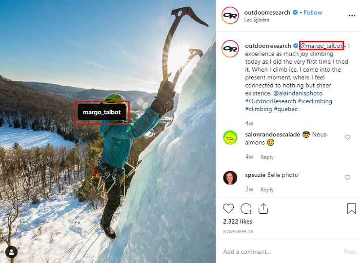 outdoor research Instagram feed