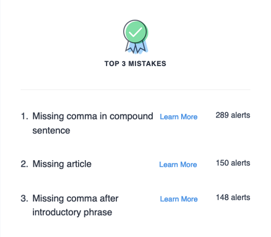 truly exceptional content marketing example grammarly email pointing out mistakes