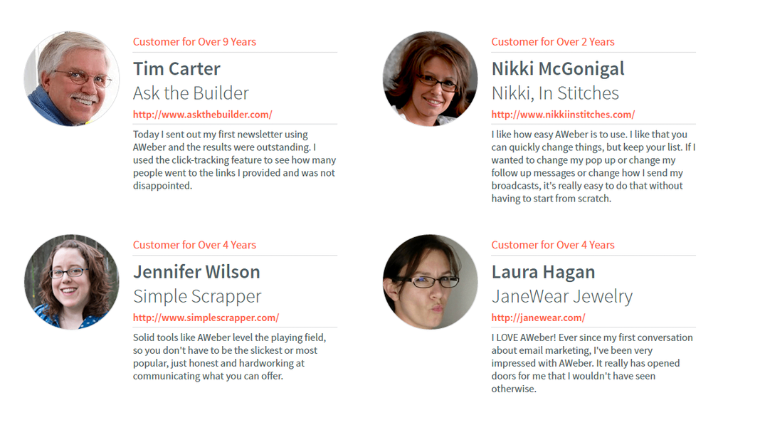 Trust signals customer testimonials examples