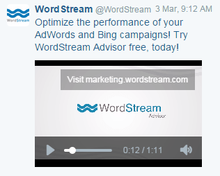 Twitter ads WordStream video ad