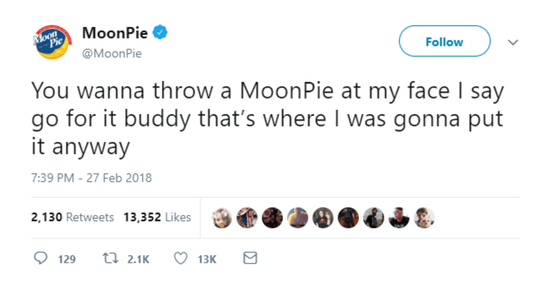 moonpie throw at face twitter brands