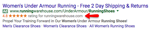 seller rating under armour
