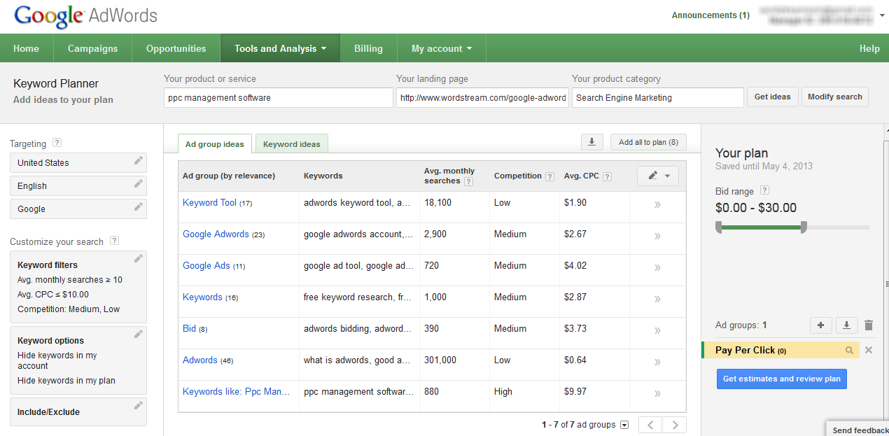 Adwords Keyword Planner Explained: How To Use Keyword Planner