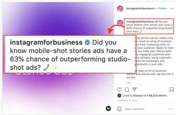 instagram video marketing statistics 2021 mobile shot stories vs studio shot