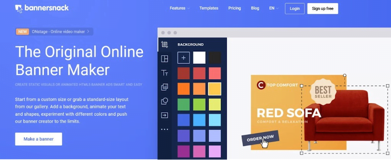 visual marketing tools bannersnack banner maker