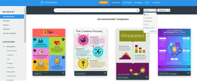 visual marketing tools venngage templates