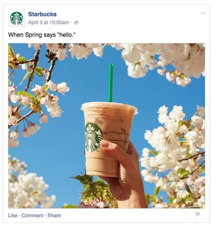 weather-based Facebook ad example for spring